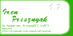 iren prisznyak business card